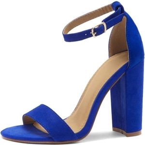Royal Blue Chunky Heel